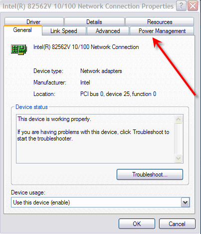 NetworkCard Properties